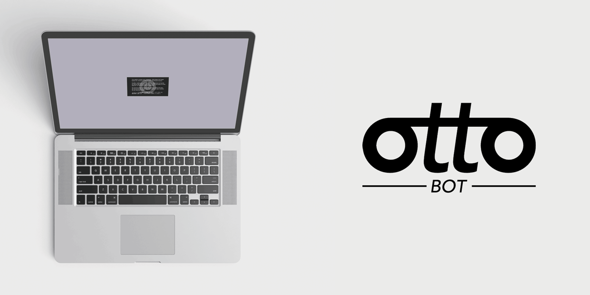 Image of macOS computer and OttoBot logo